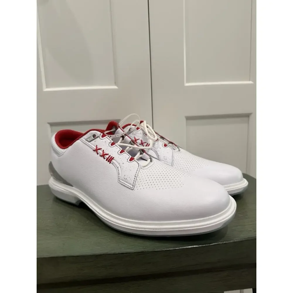 New Nike Jordan ADG 5 Golf Shoes White Fire Red Size 10 FQ6642-101